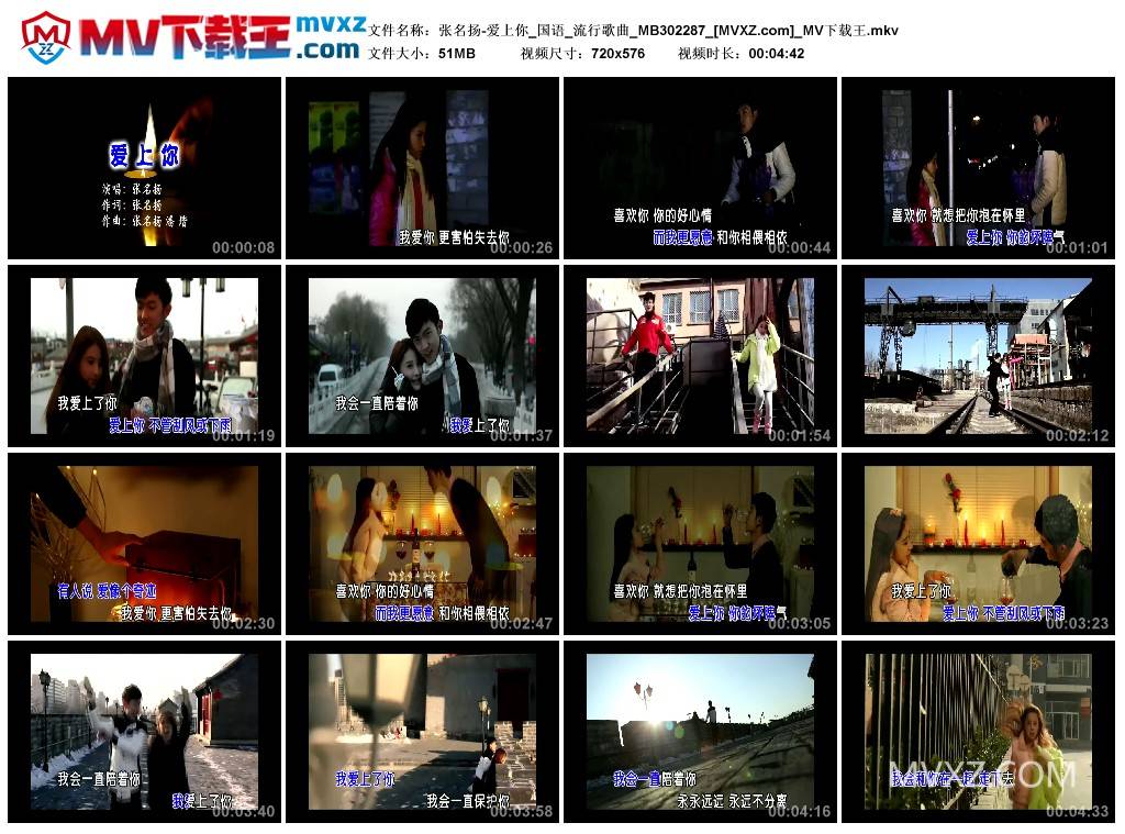张名扬-爱上你_国语_流行歌曲_MB302287